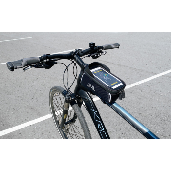 Sakwa rowerowa z etui na telefon JML BMB-101 widok na rowerze